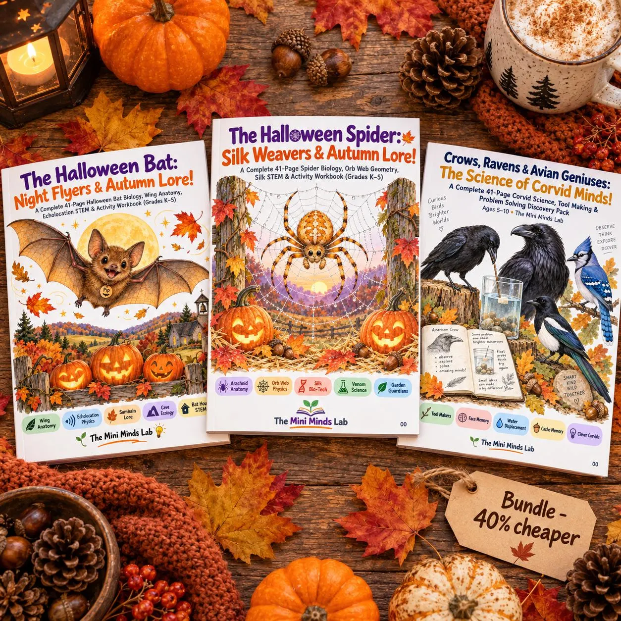Halloween STEM Bundle: Bats, Spiders, Crows & Ravens